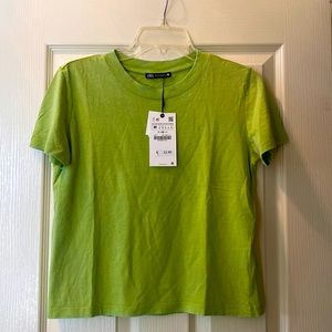 Zara tshirt- lime green - M